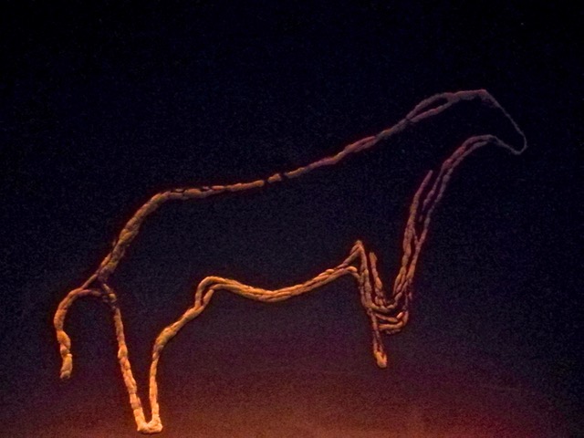 Reproduction of Palaeolithic cave art. Photo from Ardales Information Centre